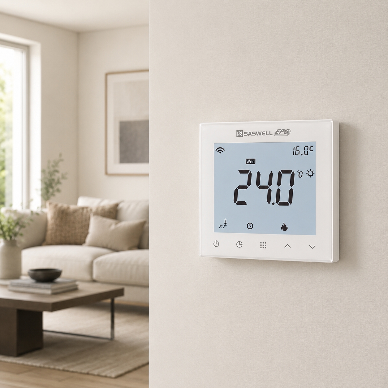 Saswell 922 WiFi digitalni termostat 16A za električno podno grijanje